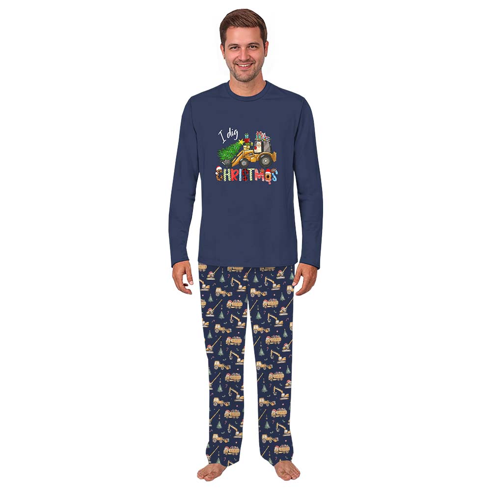 Christmas Excavator Family Matching Pjs Set With Plus Sizes Christmas Excavator Family Matching Pjs Set With Plus Sizes