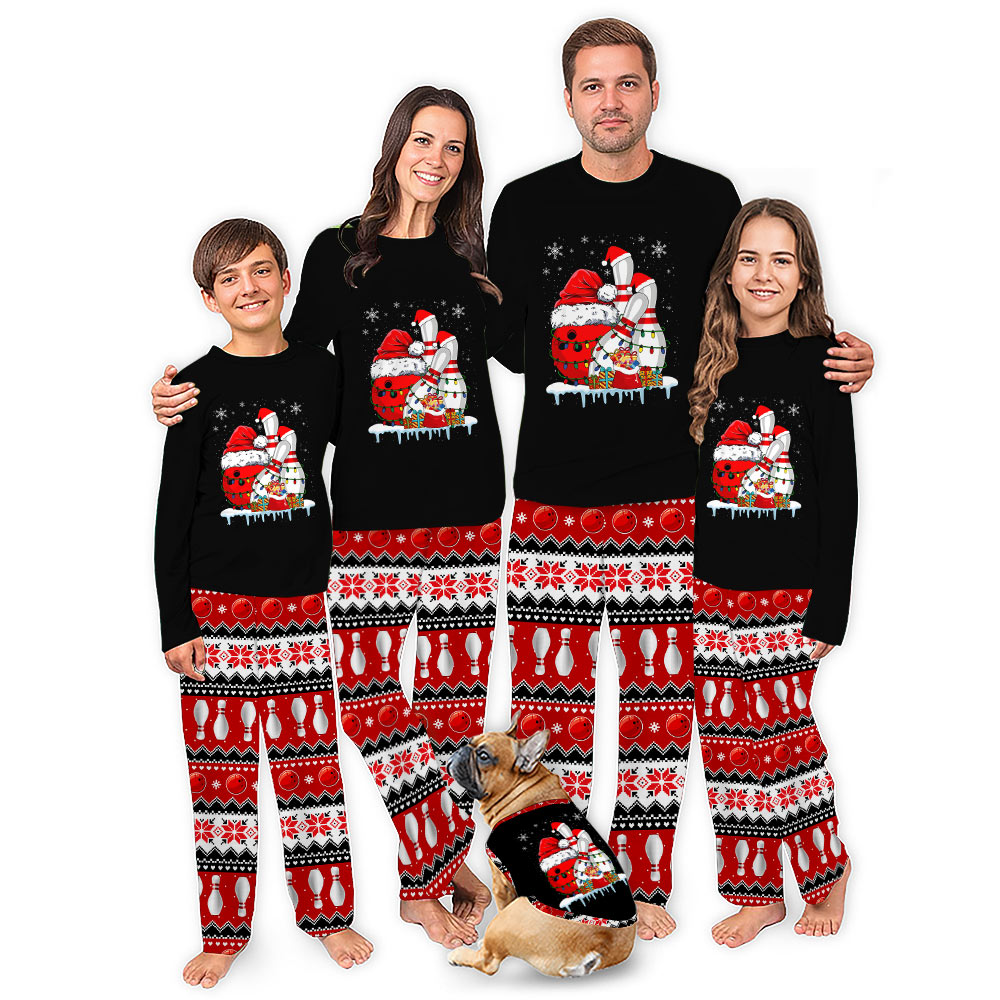 Ugly Bowling Christmas Pajamas Matching Family And Dog