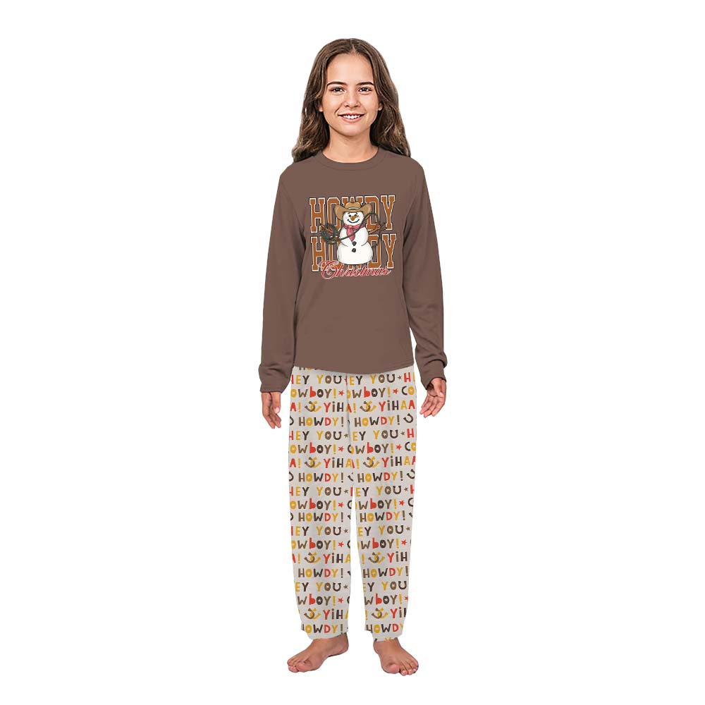 Snowman Cowboy Christmas Pajamas For Dogs And Family