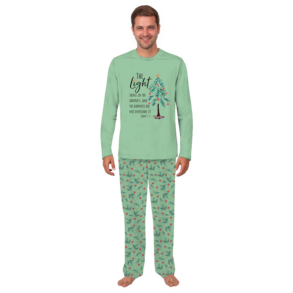 The Light Shines in The Darkness Bible Quote Pajamas For Family The Light Shines in The Darkness Bible Quote Pajamas For Family