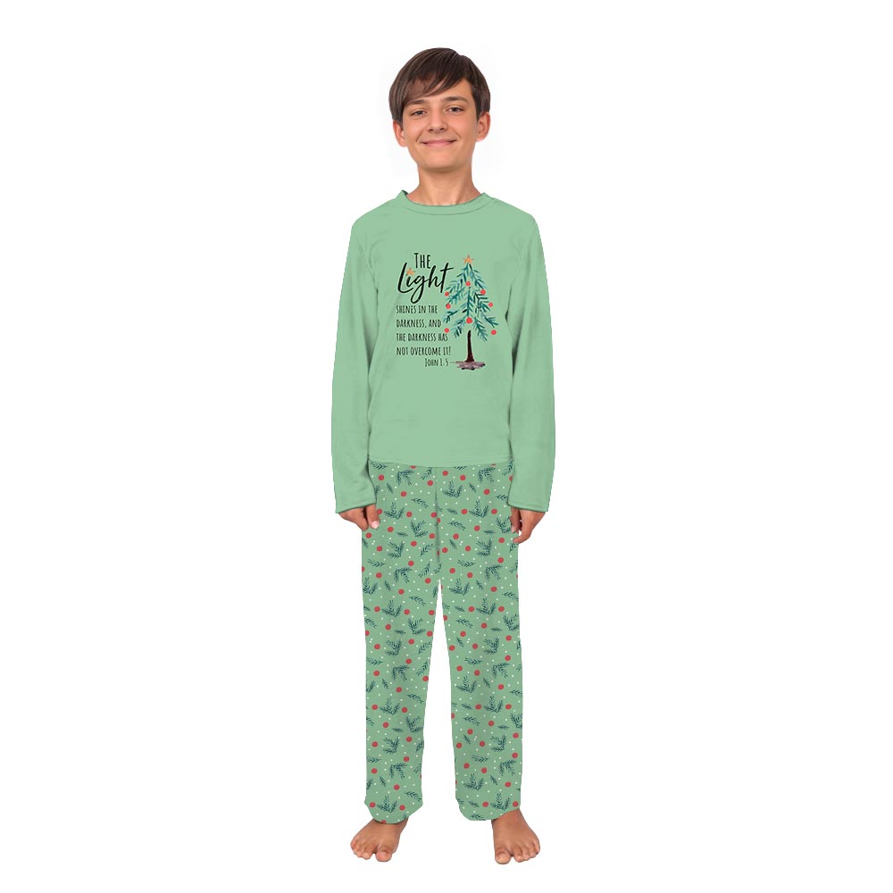 The Light Shines in The Darkness Bible Quote Pajamas For Family The Light Shines in The Darkness Bible Quote Pajamas For Family
