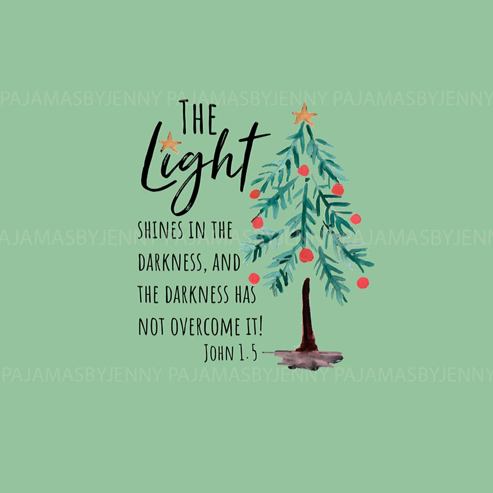 The Light Shines in The Darkness Bible Quote Pajamas For Family The Light Shines in The Darkness Bible Quote Pajamas For Family