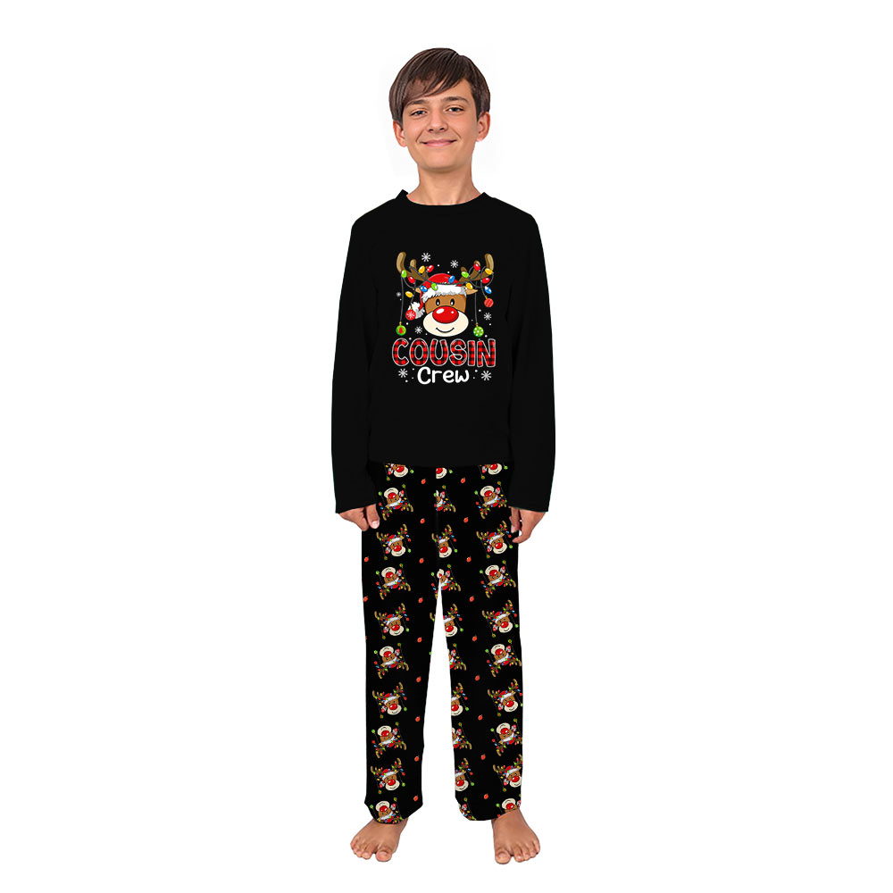 Reindeer Cousin Crew Christmas Pajamas Matching Family And Dog Reindeer Cousin Crew Christmas Pajamas Matching Family And Dog