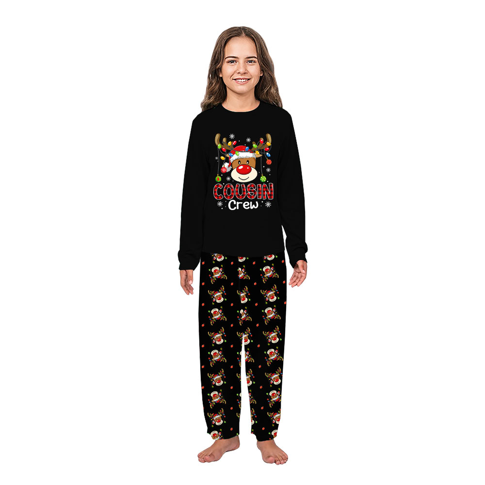 Reindeer Cousin Crew Christmas Pajamas Matching Family And Dog Reindeer Cousin Crew Christmas Pajamas Matching Family And Dog
