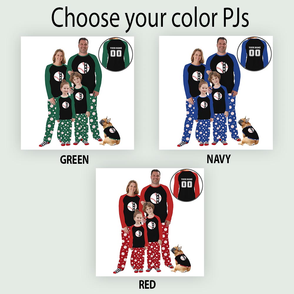 Festive Baseball Name Custom Matching Christmas Outfits Festive Baseball Name Custom Matching Christmas Outfits