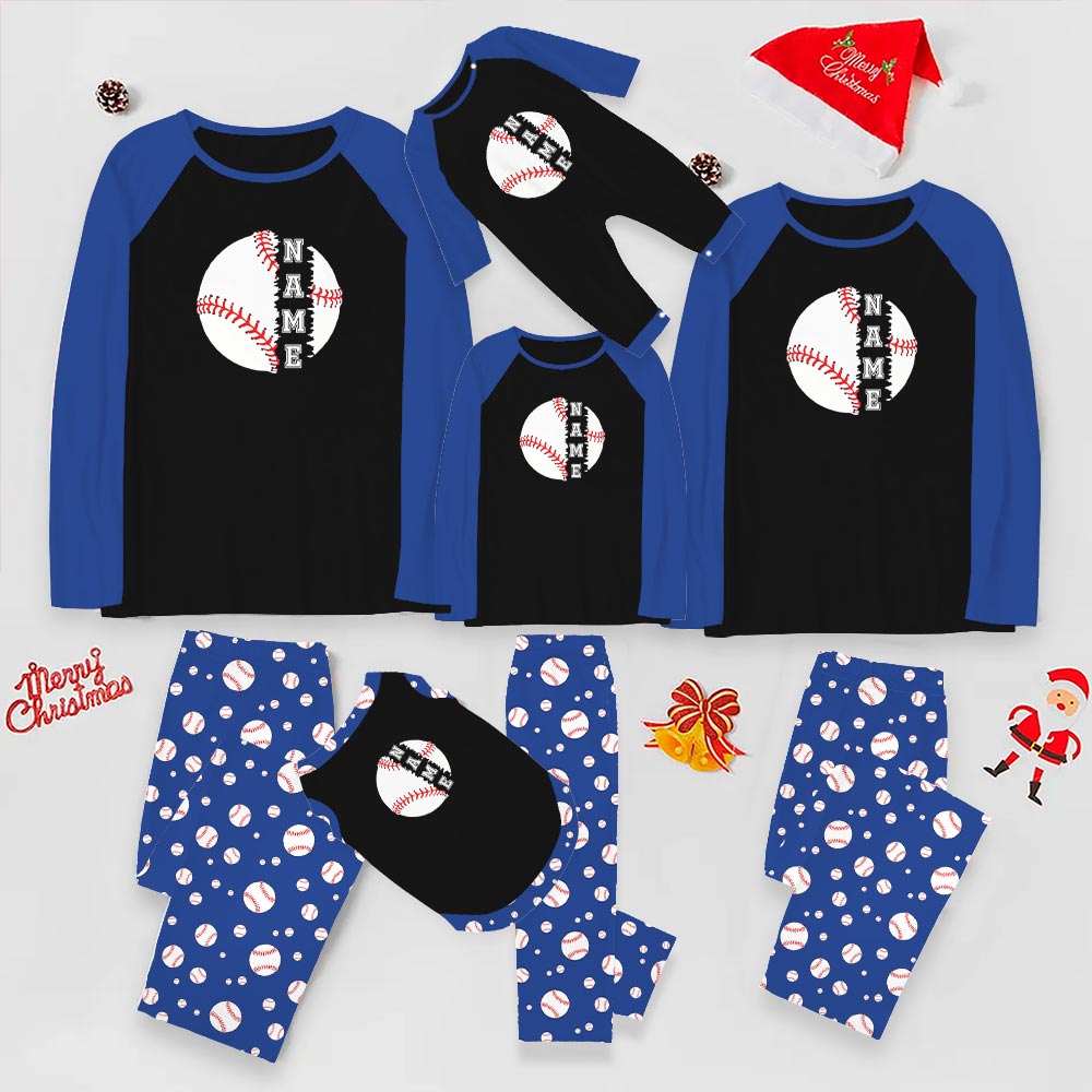 Festive Baseball Name Custom Matching Christmas Outfits Festive Baseball Name Custom Matching Christmas Outfits
