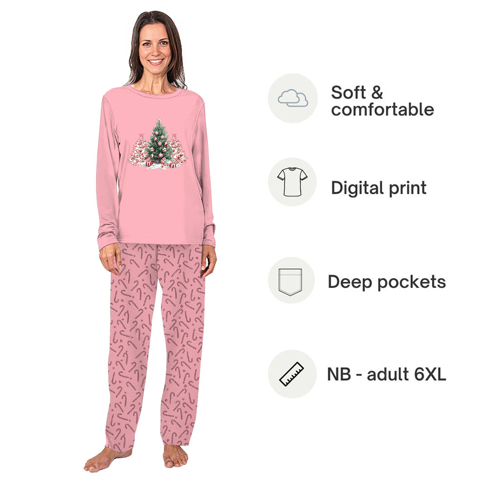 Candy Cane Christmas Tree Matching Family And Dog Pajamas Candy Cane Christmas Tree Matching Family And Dog Pajamas