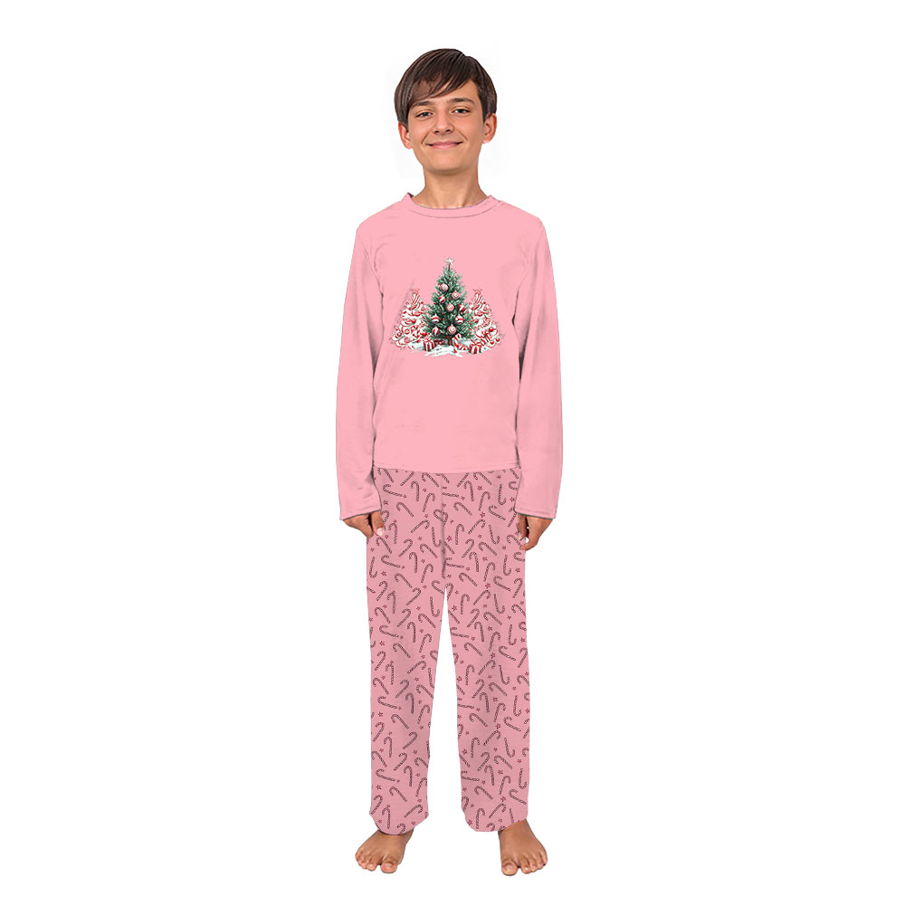 Candy Cane Christmas Tree Matching Family And Dog Pajamas Candy Cane Christmas Tree Matching Family And Dog Pajamas
