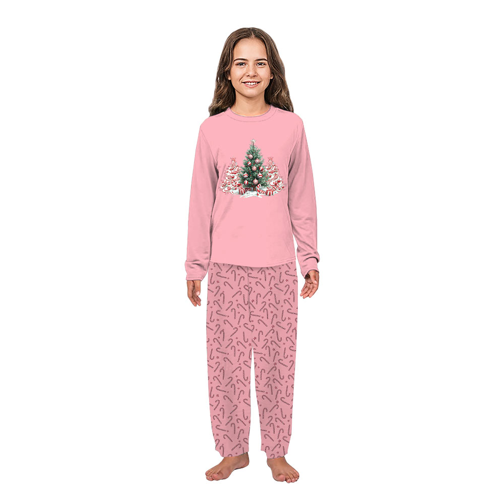 Candy Cane Christmas Tree Matching Family And Dog Pajamas Candy Cane Christmas Tree Matching Family And Dog Pajamas