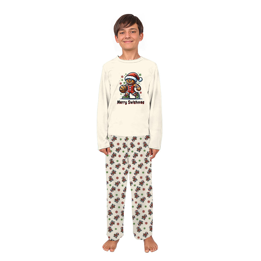 Gingerbread Basketball Player Merry Christmas Pajamas With Dog Gingerbread Basketball Player Merry Christmas Pajamas With Dog