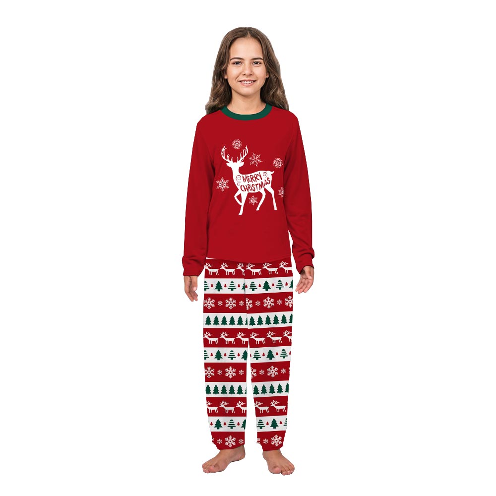Merry Christmas Reindeer Matching Pajamas For Dogs And Humans