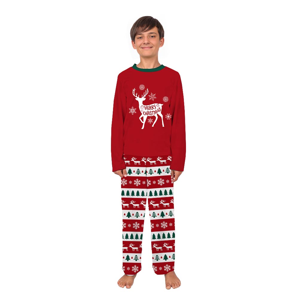 Merry Christmas Reindeer Matching Pajamas For Dogs And Humans