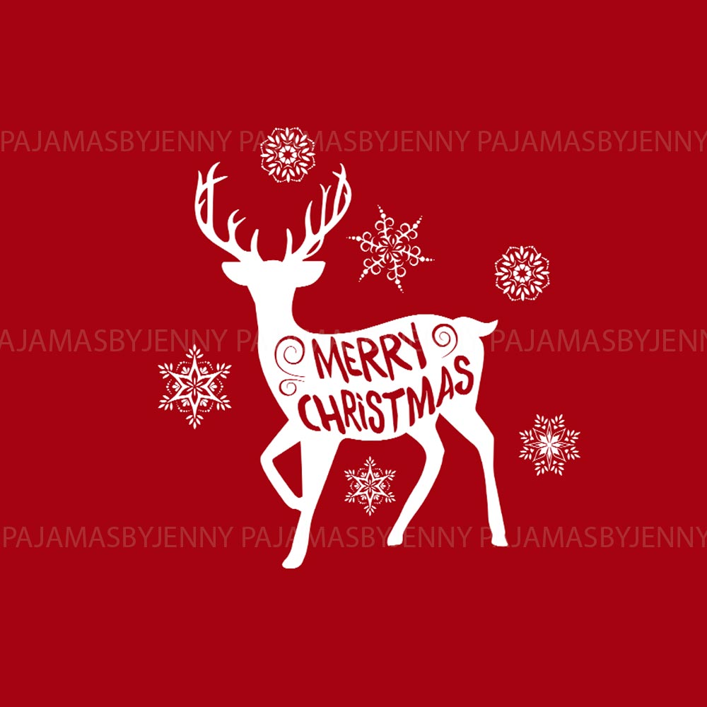 Merry Christmas Reindeer Matching Pajamas For Dogs And Humans
