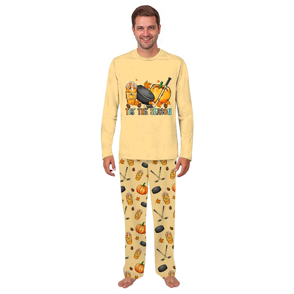 Thanksgiving Hockey Family Matching Pajamas Saying Tis The Season Thanksgiving Hockey Family Matching Pajamas Saying Tis The Season