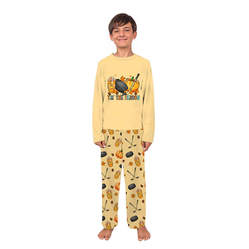 Thanksgiving Hockey Family Matching Pajamas Saying Tis The Season Thanksgiving Hockey Family Matching Pajamas Saying Tis The Season