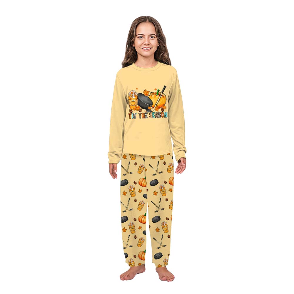Thanksgiving Hockey Family Matching Pajamas Saying Tis The Season Thanksgiving Hockey Family Matching Pajamas Saying Tis The Season