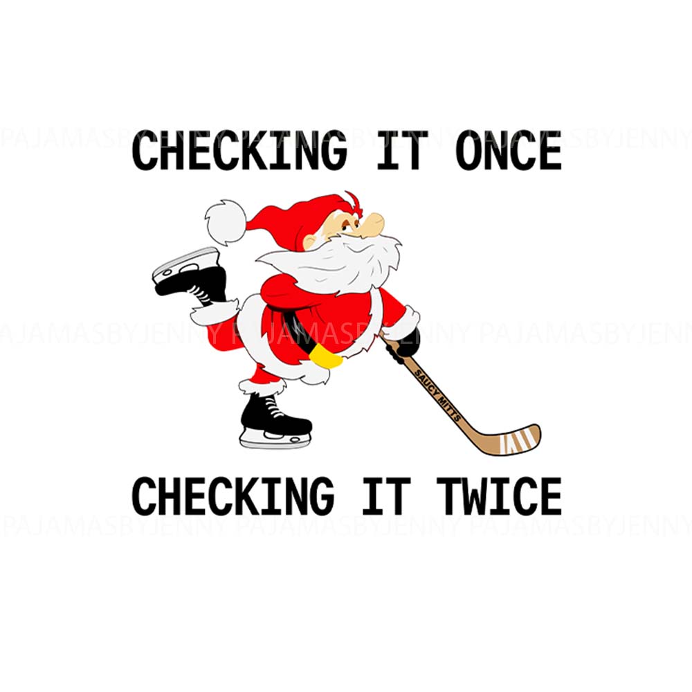 Unique Family Christmas Pajamas With Ice Hockey Santa Unique Family Christmas Pajamas With Ice Hockey Santa