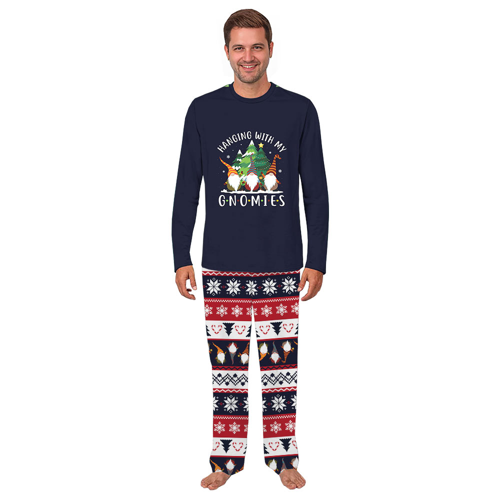 Cute Ugly Christmas Family Pajamas Hanging With My Gnomies