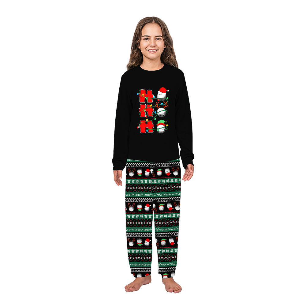 Ho Ho Ho Golf Ugly Christmas Pajamas Matching Family And Dog Ho Ho Ho Golf Ugly Christmas Pajamas Matching Family And Dog