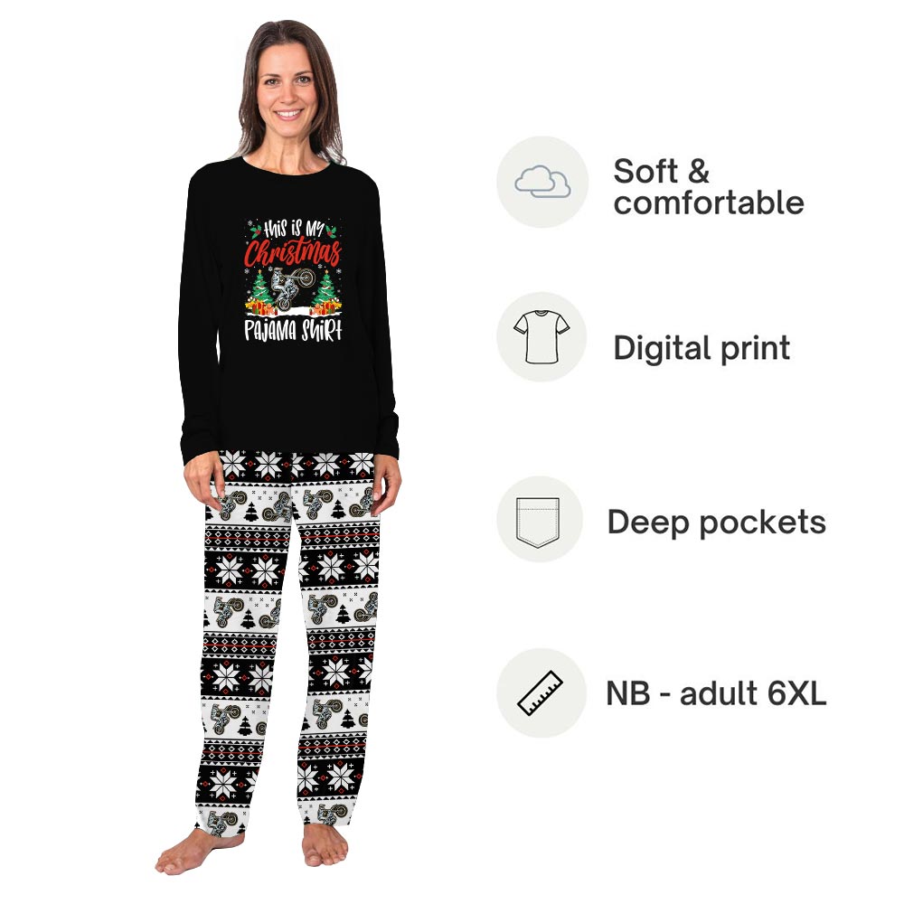 This is my Christmas Motocross Dog Human Matching Pajamas