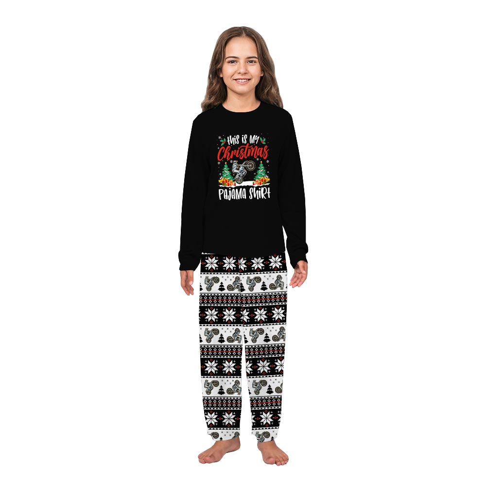 This is my Christmas Motocross Dog Human Matching Pajamas