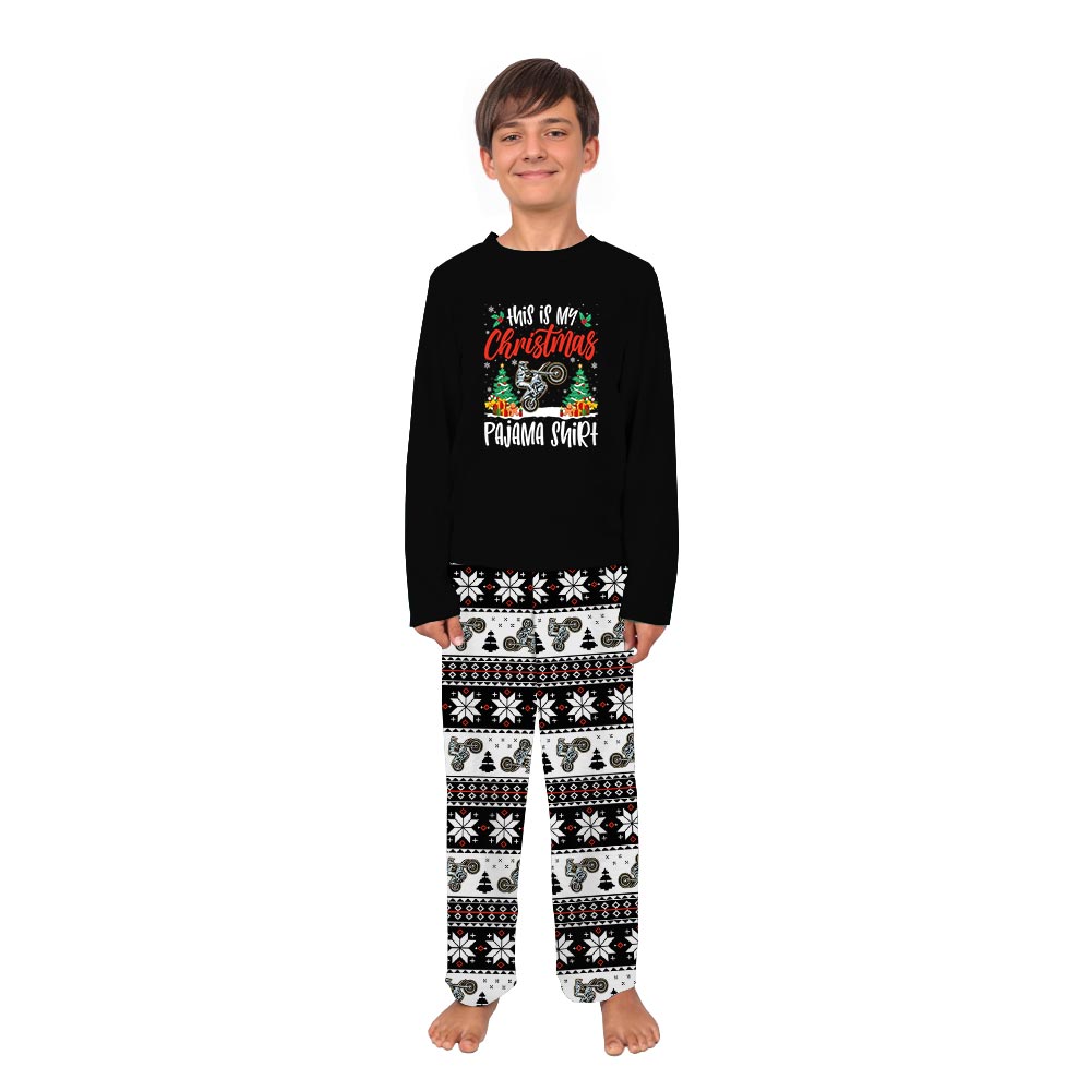 This is my Christmas Motocross Dog Human Matching Pajamas