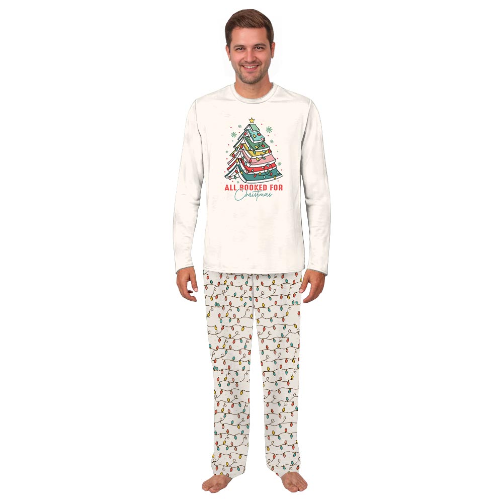 Cute All Booked for Christmas Pajamas Family And Dog