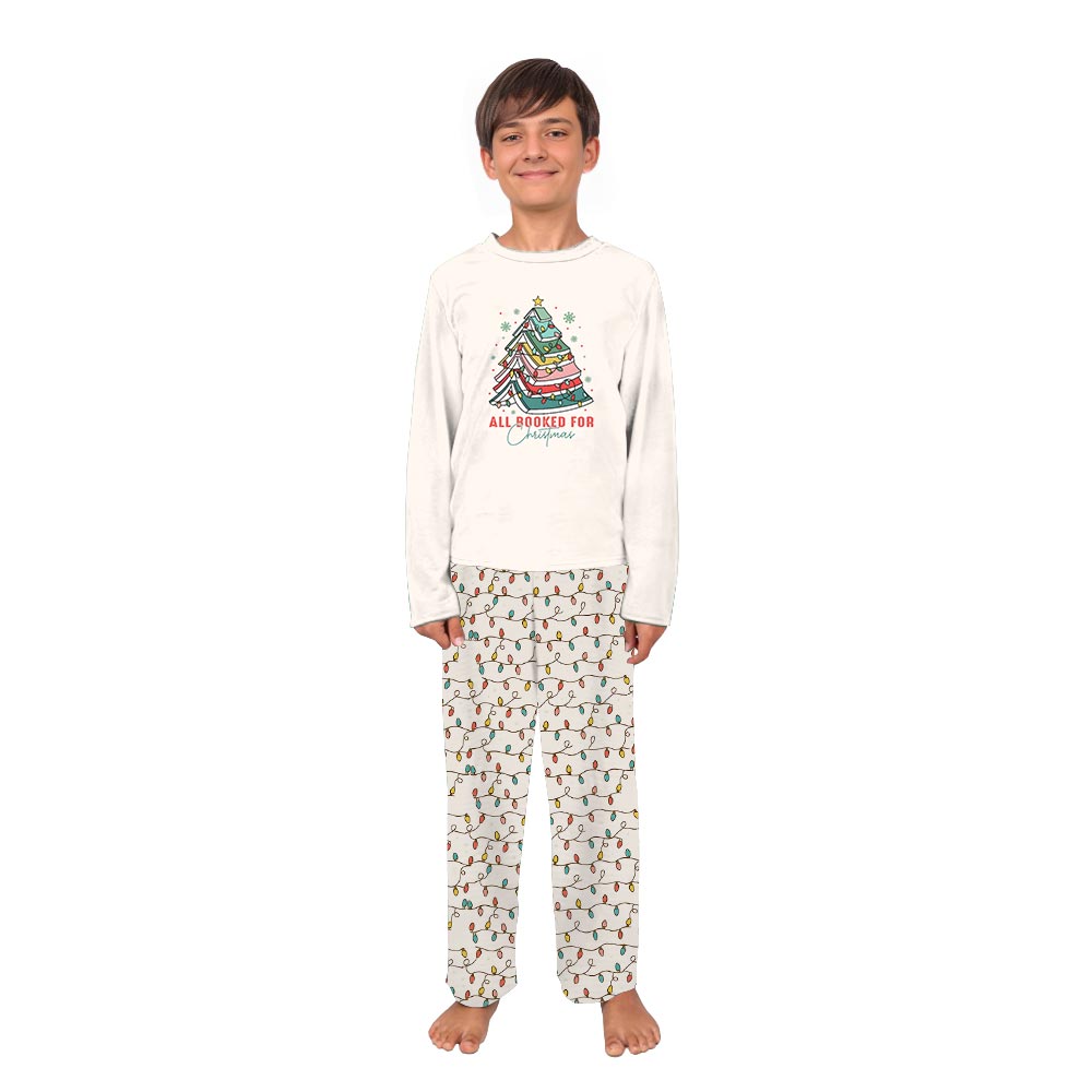Cute All Booked for Christmas Pajamas Family And Dog