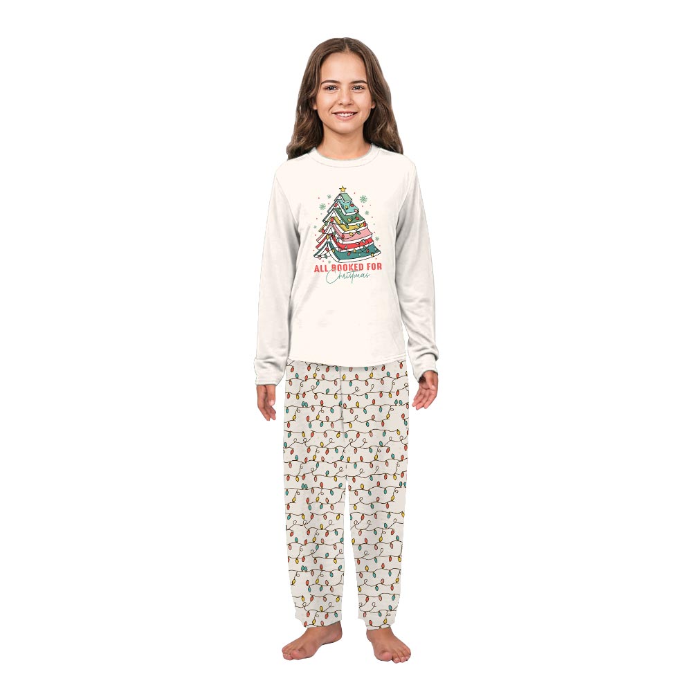 Cute All Booked for Christmas Pajamas Family And Dog
