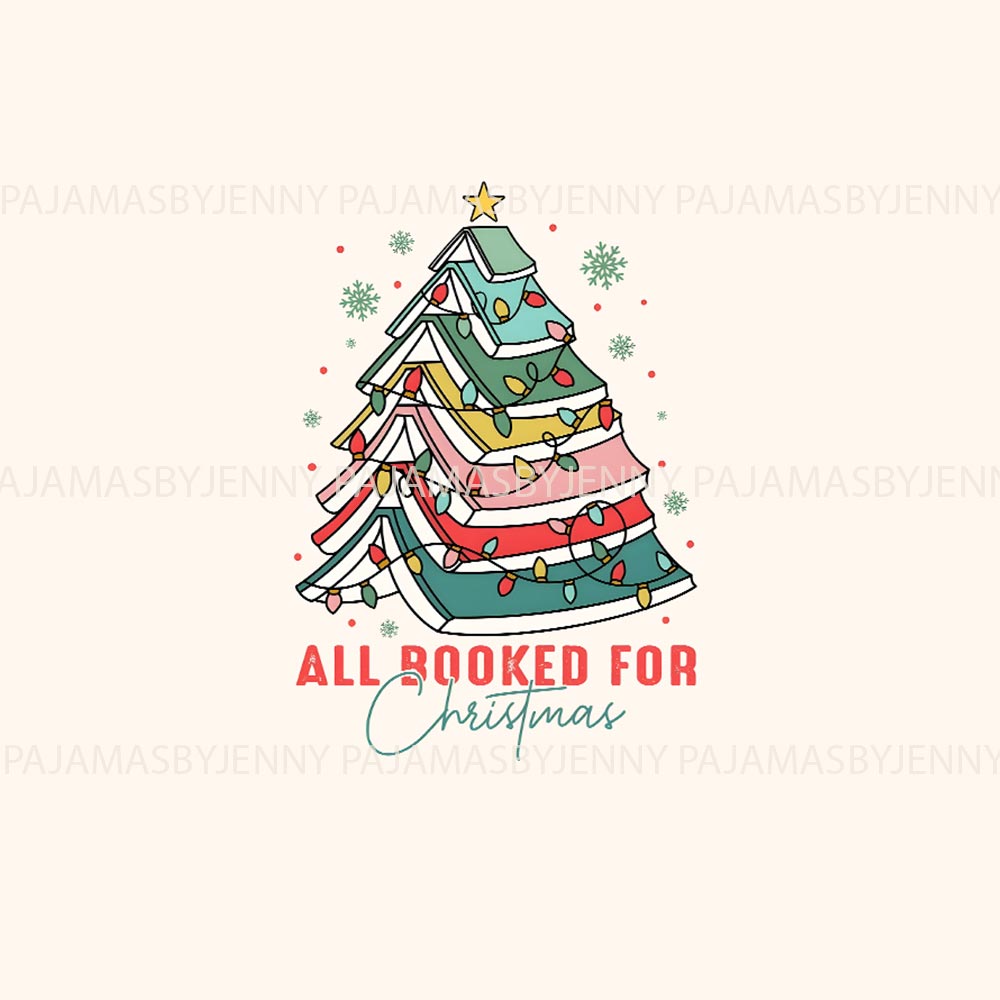 Cute All Booked for Christmas Pajamas Family And Dog
