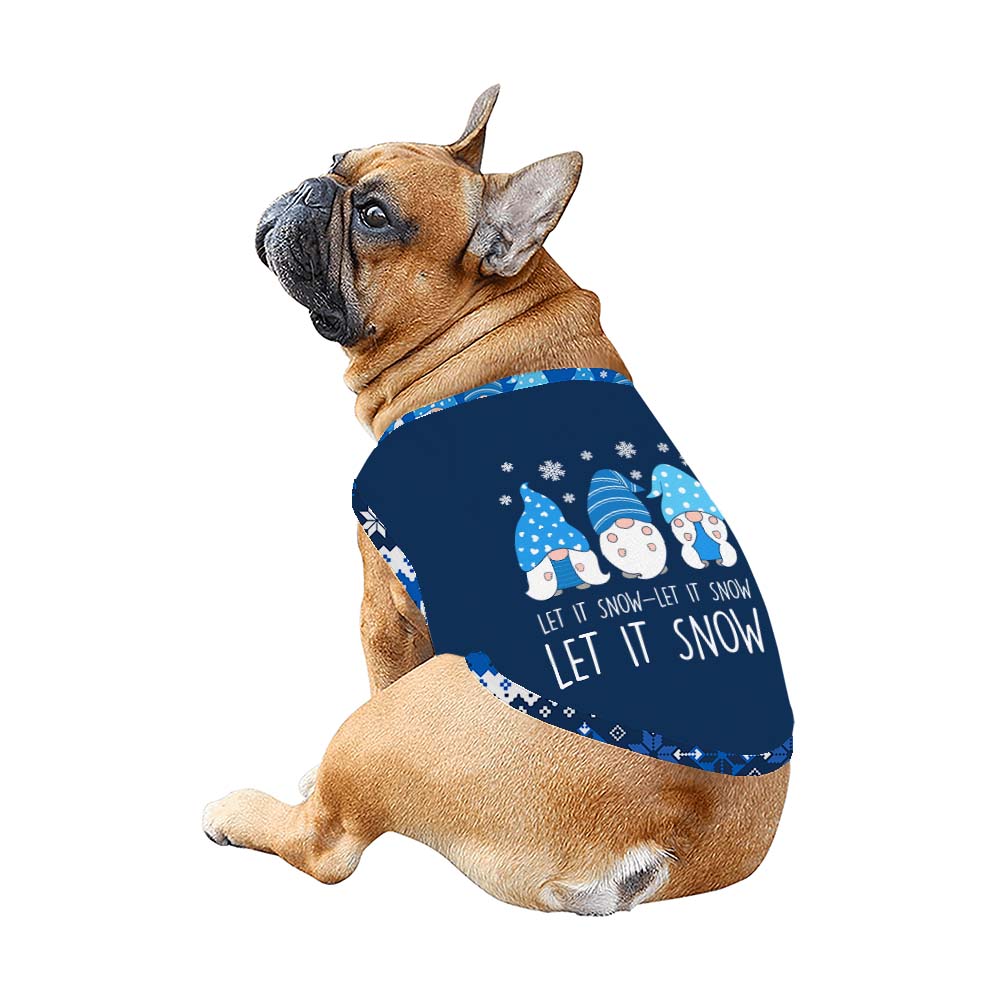 Ugly Blue Gnome Christmas Pajamas Saying Let It Snow Ugly Blue Gnome Christmas Pajamas Saying Let It Snow