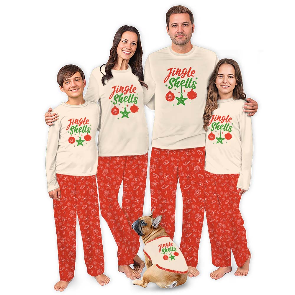 Jingle Bell Tropical Family Christmas Pajamas With Plus Sizes Jingle Bell Tropical Family Christmas Pajamas With Plus Sizes