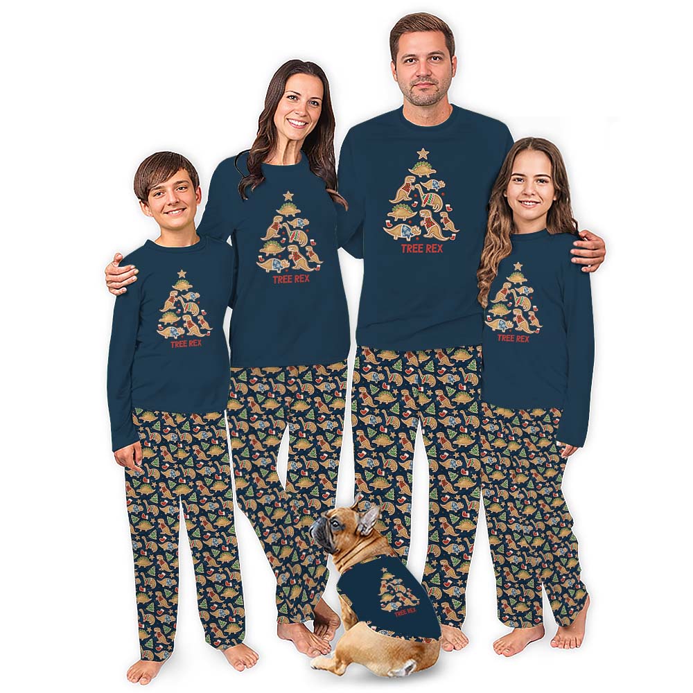 Dinosaur Christmas Cookie Pajamas With Pockets Dinosaur Christmas Cookie Pajamas With Pockets