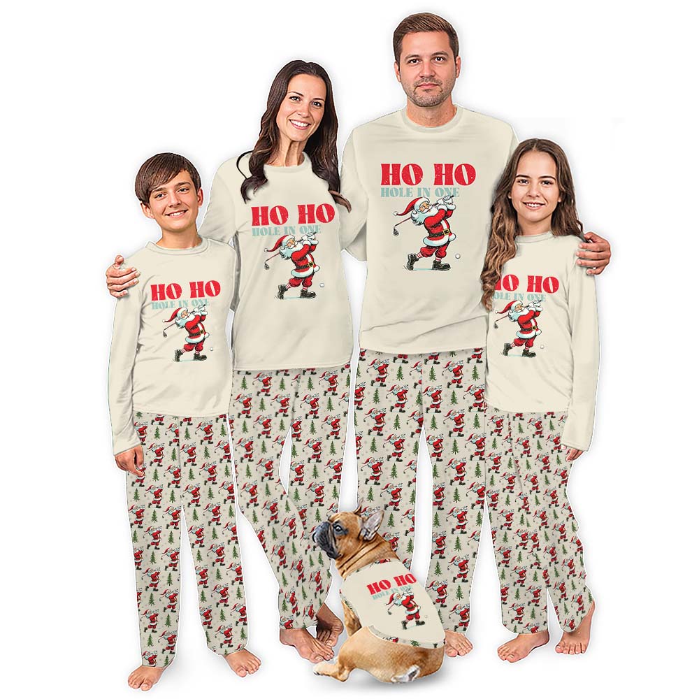 Golf Christmas Pajamas All Sizes Saying Ho Ho Hole In One Golf Christmas Pajamas All Sizes Saying Ho Ho Hole In One