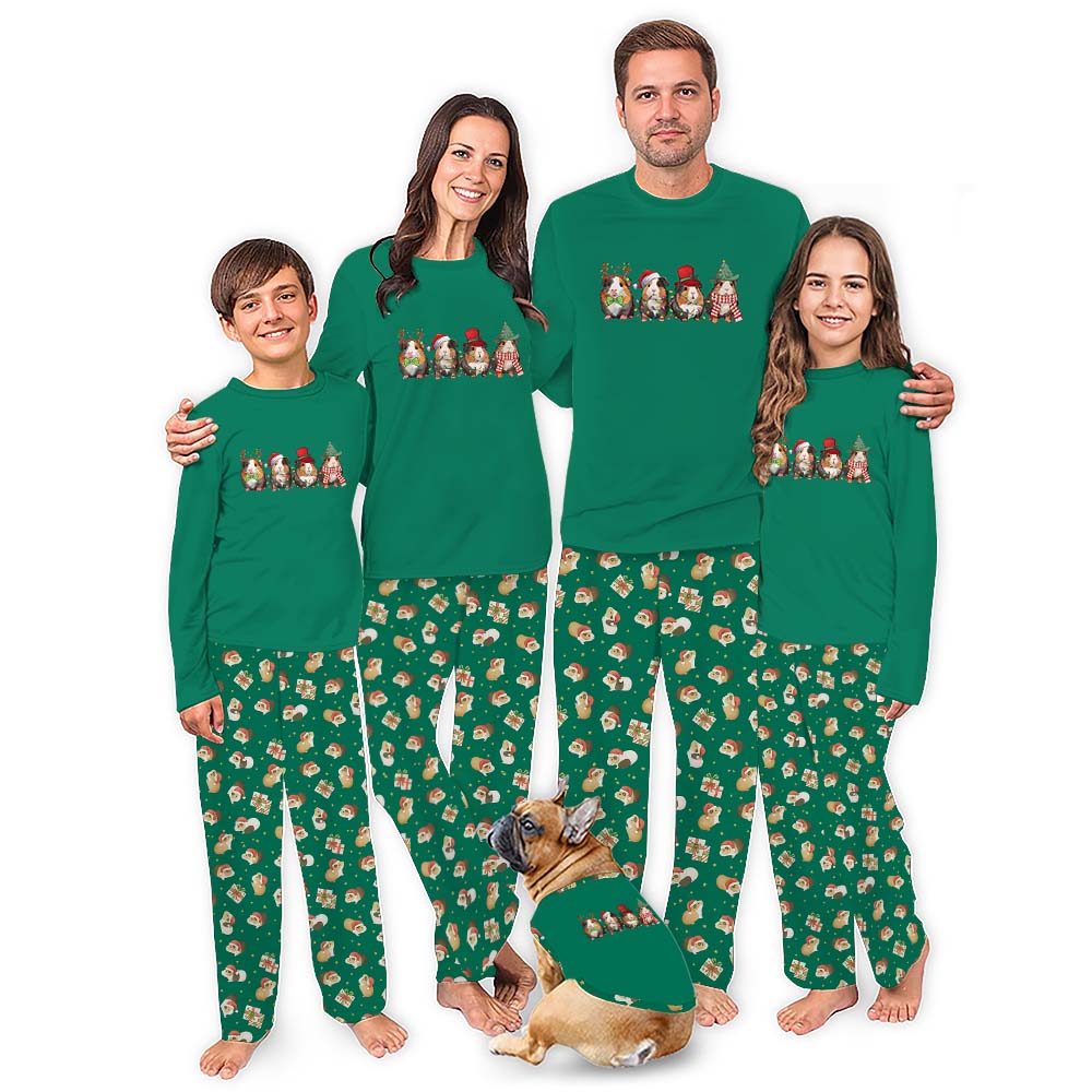 Christmas Guinea Pig Matching Family Jammies With Pockets Christmas Guinea Pig Matching Family Jammies With Pockets