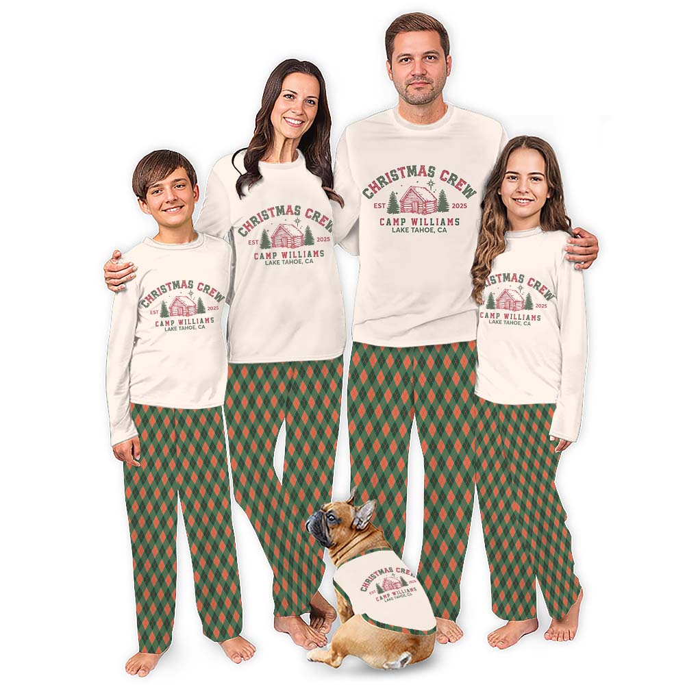Personalized Camping Christmas Crew Family Pajamas All Sizes Personalized Camping Christmas Crew Family Pajamas All Sizes