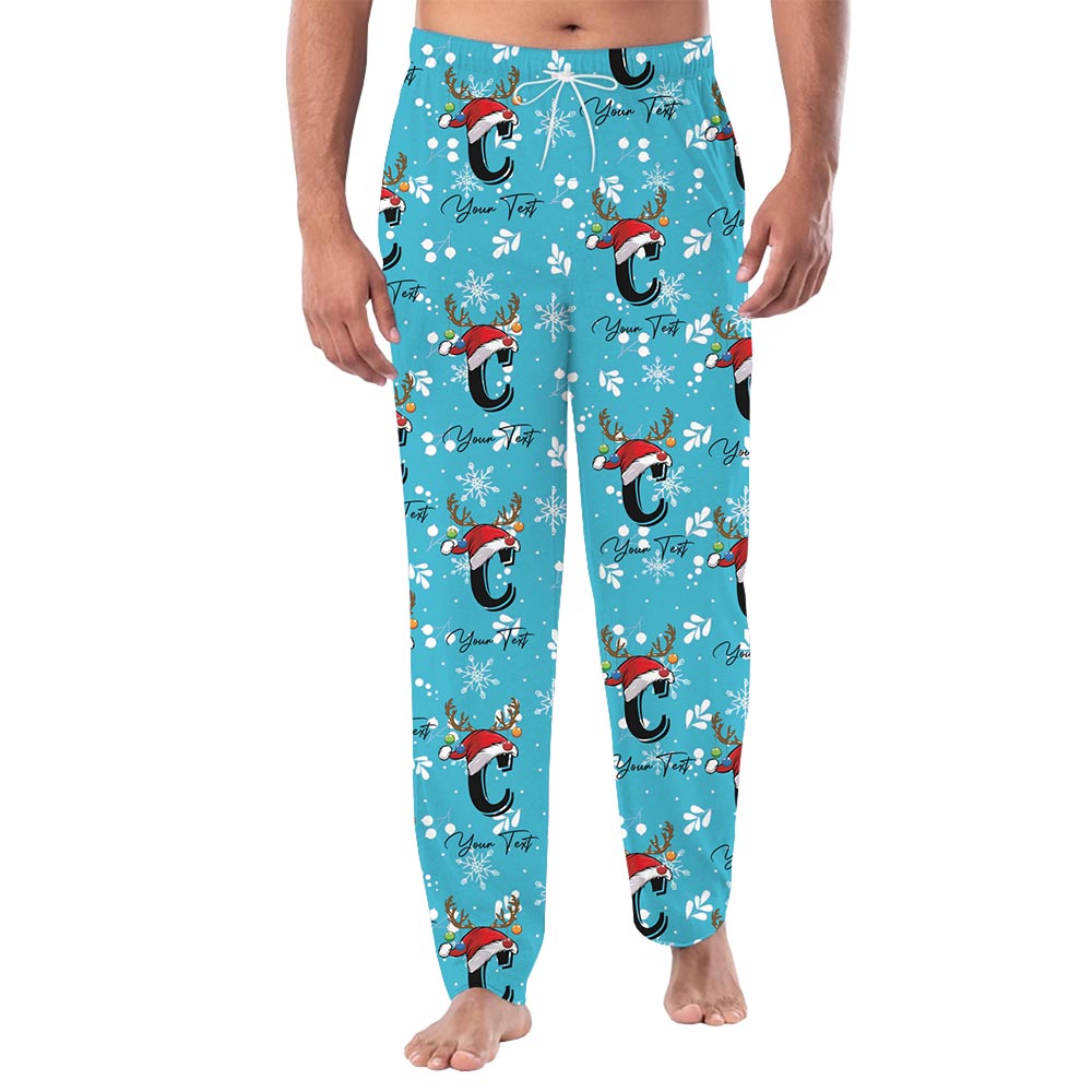 Cute Customizable Pants for Christmas with Letters and Reindeers Cute Customizable Pants for Christmas with Letters and Reindeers
