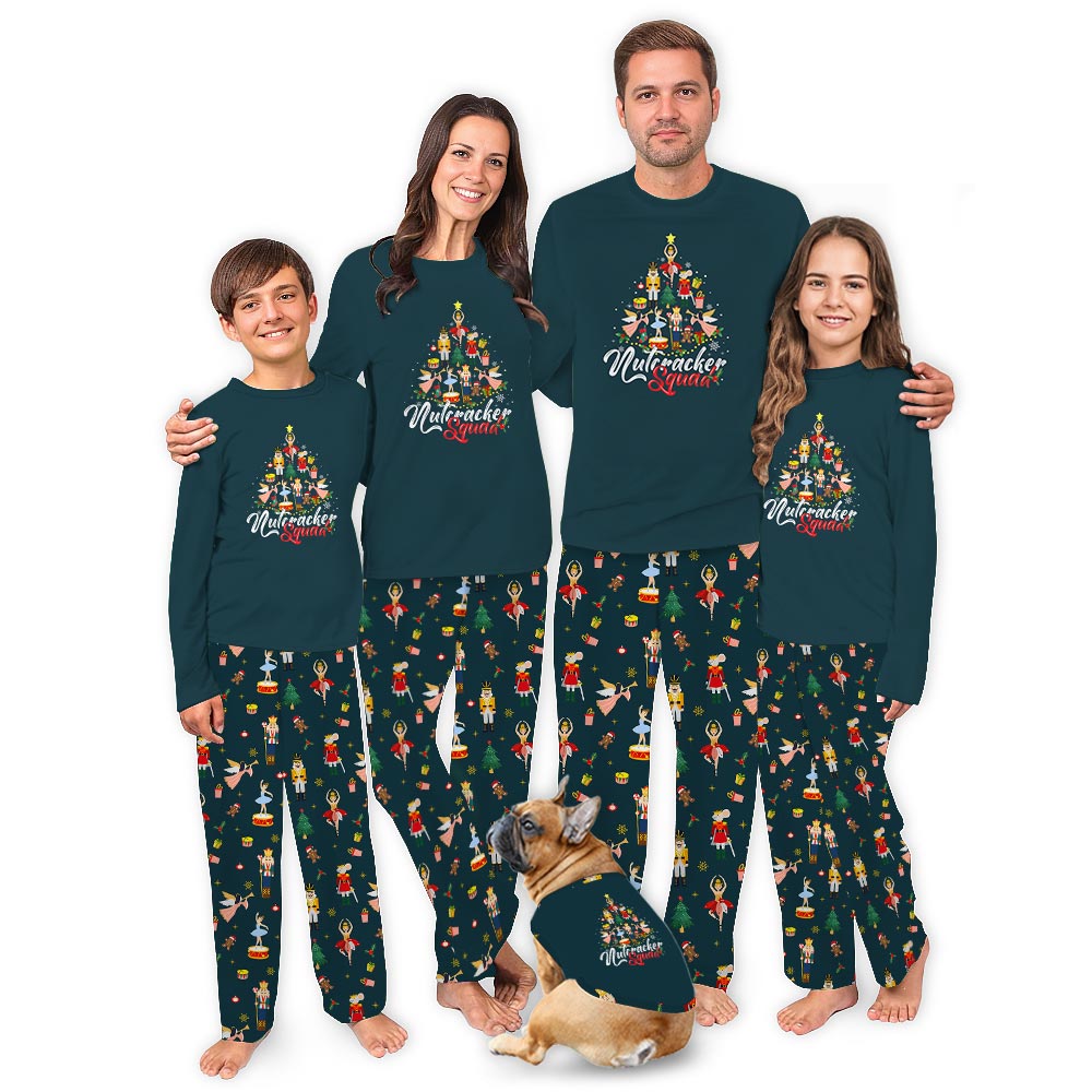 Funny Nutcracker Squad Xmas Tree Jammies For Family Funny Nutcracker Squad Xmas Tree Jammies For Family