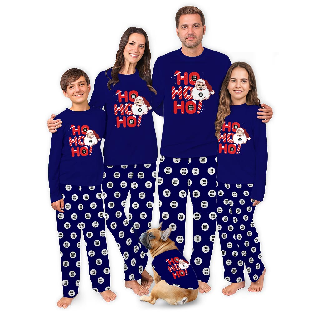 Ho Ho Ho Santa Logo Personalized Holiday Pajamas Ho Ho Ho Santa Logo Personalized Holiday Pajamas