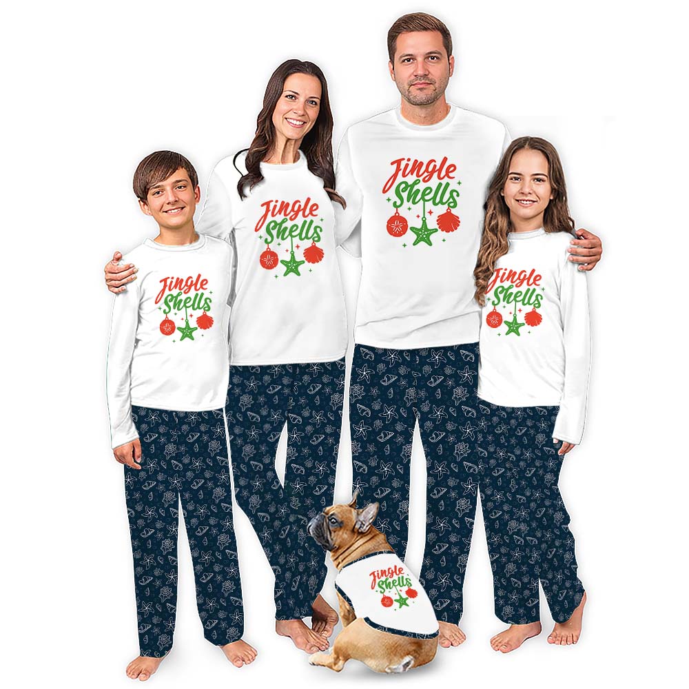 Jingle Bell Tropical Family Christmas Pajamas With Plus Sizes Jingle Bell Tropical Family Christmas Pajamas With Plus Sizes