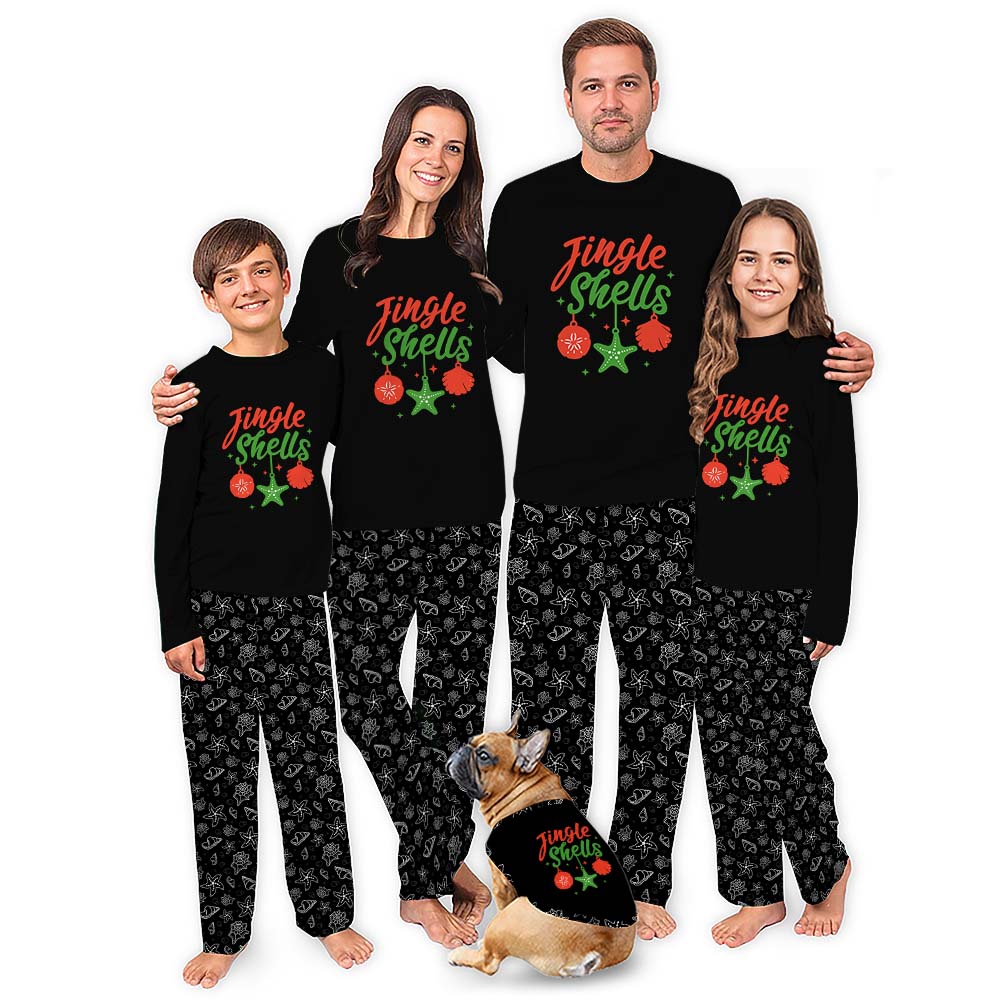 Jingle Bell Tropical Family Christmas Pajamas With Plus Sizes Jingle Bell Tropical Family Christmas Pajamas With Plus Sizes