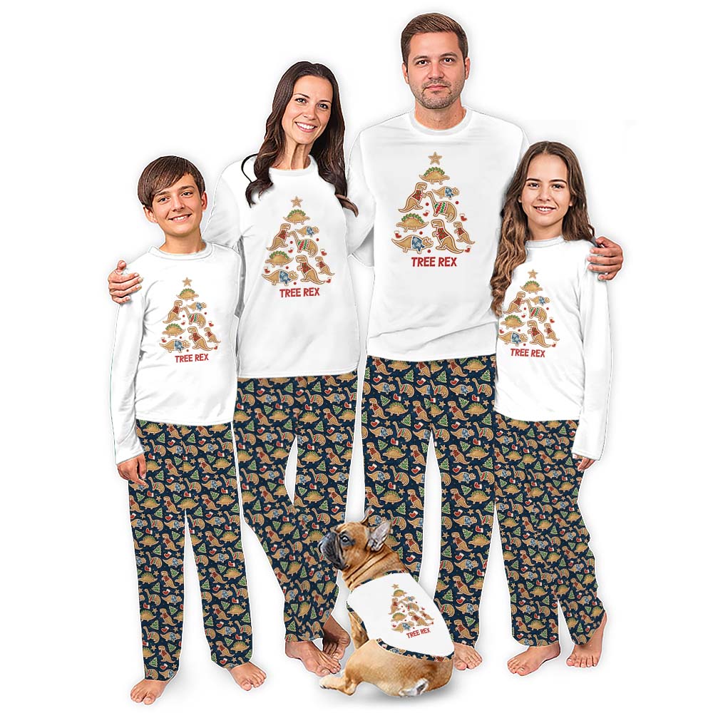 Dinosaur Christmas Cookie Pajamas With Pockets Dinosaur Christmas Cookie Pajamas With Pockets