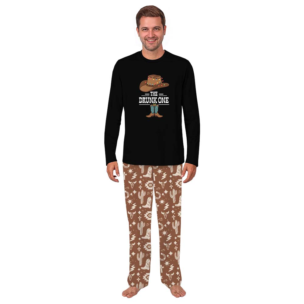 Personalized Western Cowboy Matching Family Christmas Pajamas Personalized Western Cowboy Matching Family Christmas Pajamas