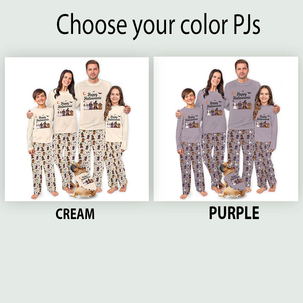 Happy Halloweenie Dachshund Matching Family Pj Sets Happy Halloweenie Dachshund Matching Family Pj Sets