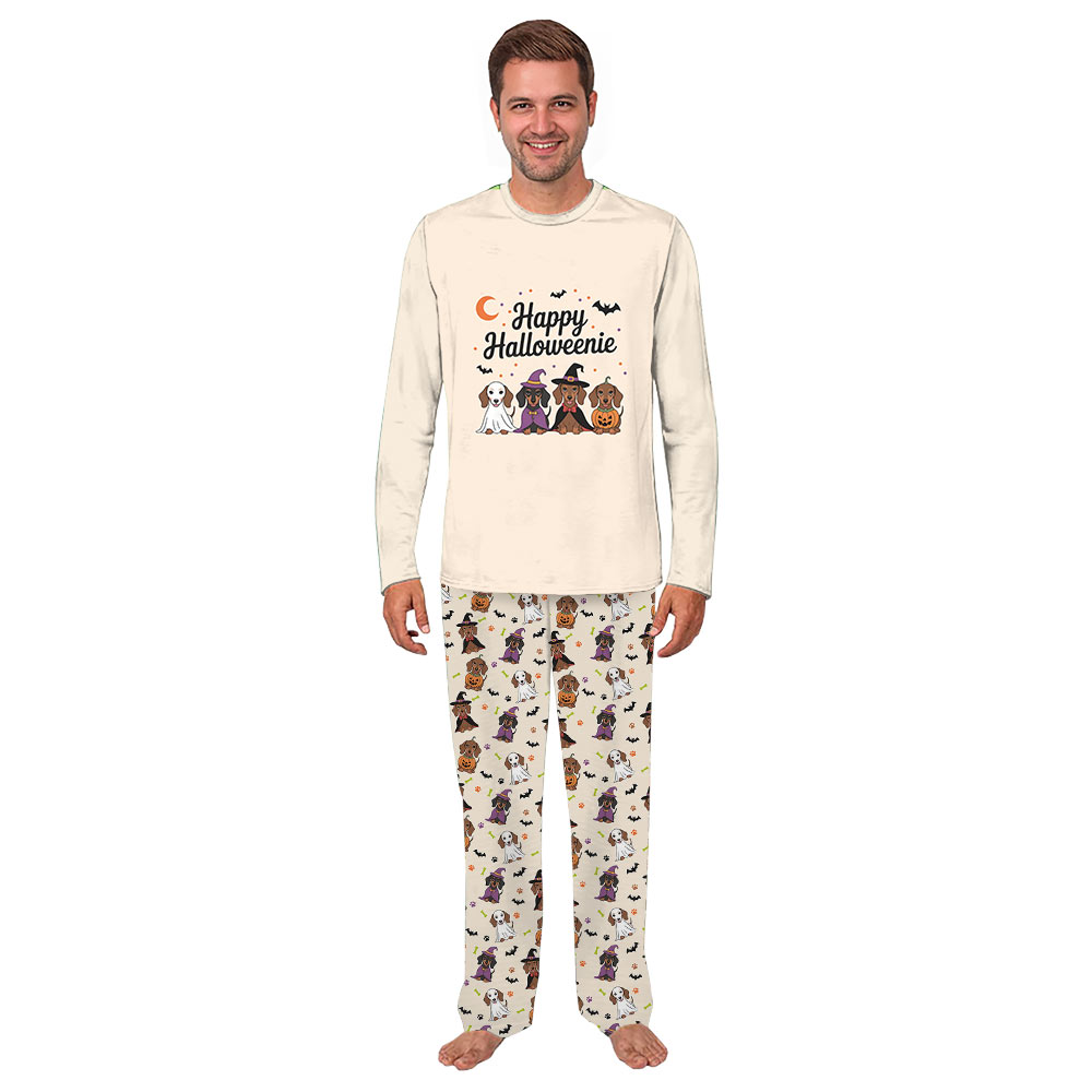 Happy Halloweenie Dachshund Matching Family Pj Sets Happy Halloweenie Dachshund Matching Family Pj Sets