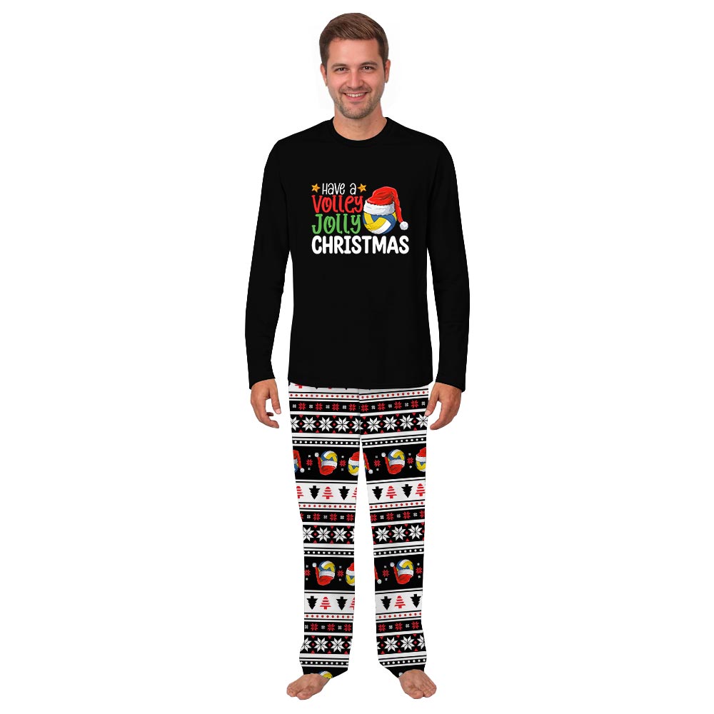 Black Have a Volley Jolley Christmas Matching PJs Family Black Have a Volley Jolley Christmas Matching PJs Family