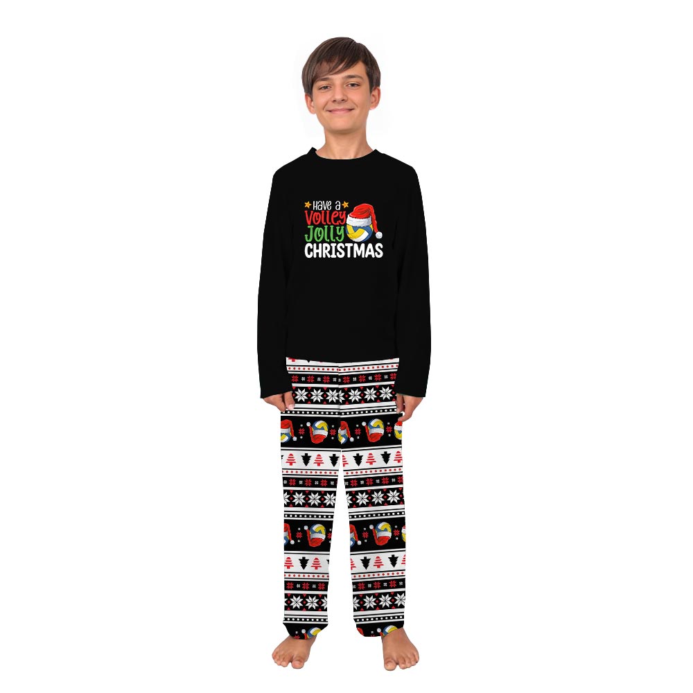 Black Have a Volley Jolley Christmas Matching PJs Family Black Have a Volley Jolley Christmas Matching PJs Family