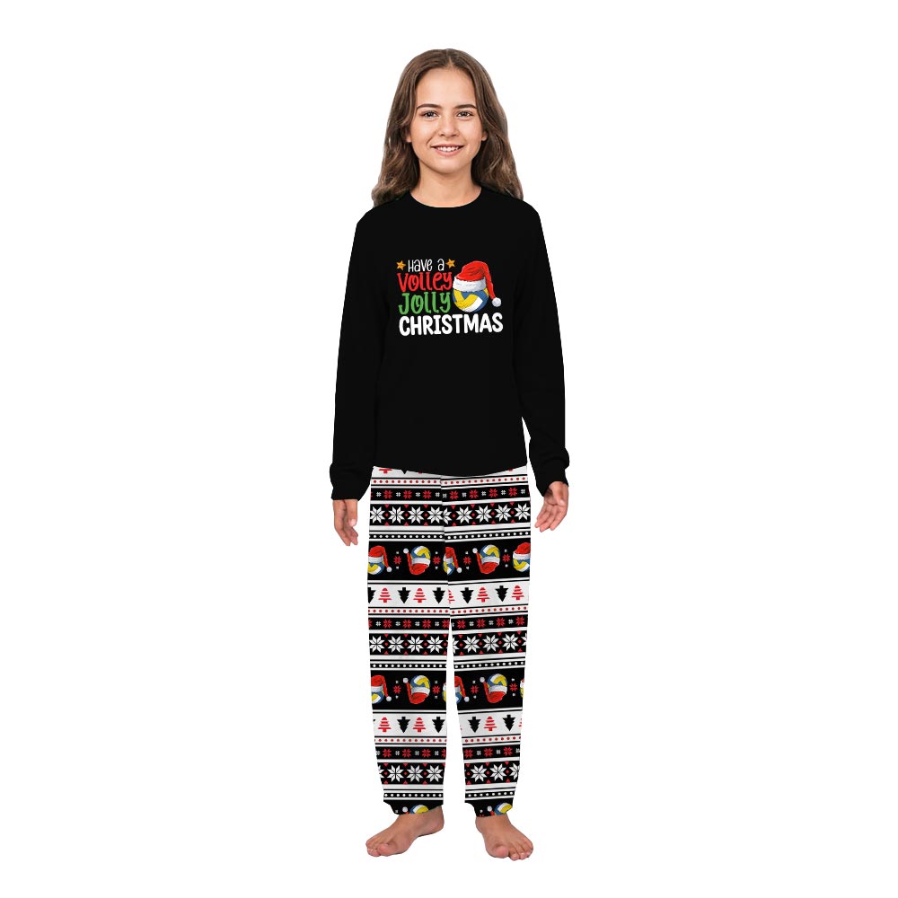 Black Have a Volley Jolley Christmas Matching PJs Family Black Have a Volley Jolley Christmas Matching PJs Family