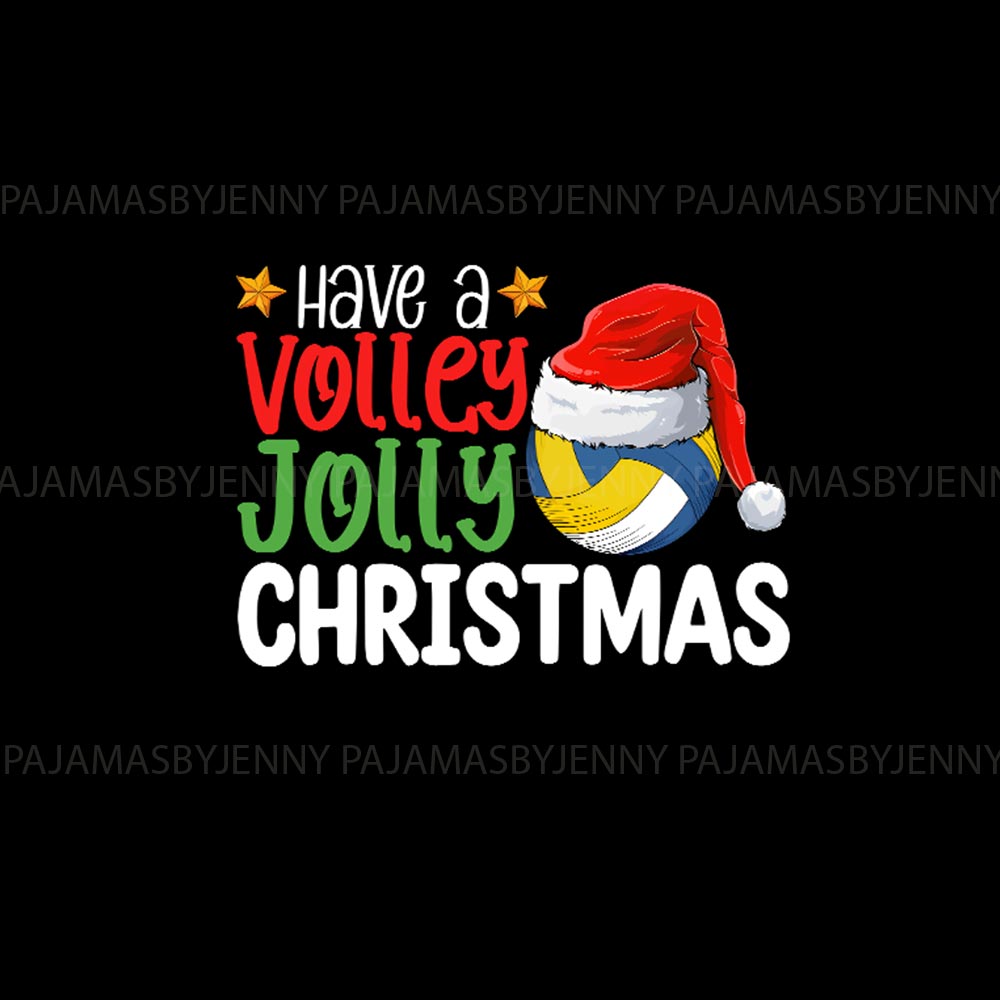 Black Have a Volley Jolley Christmas Matching PJs Family Black Have a Volley Jolley Christmas Matching PJs Family