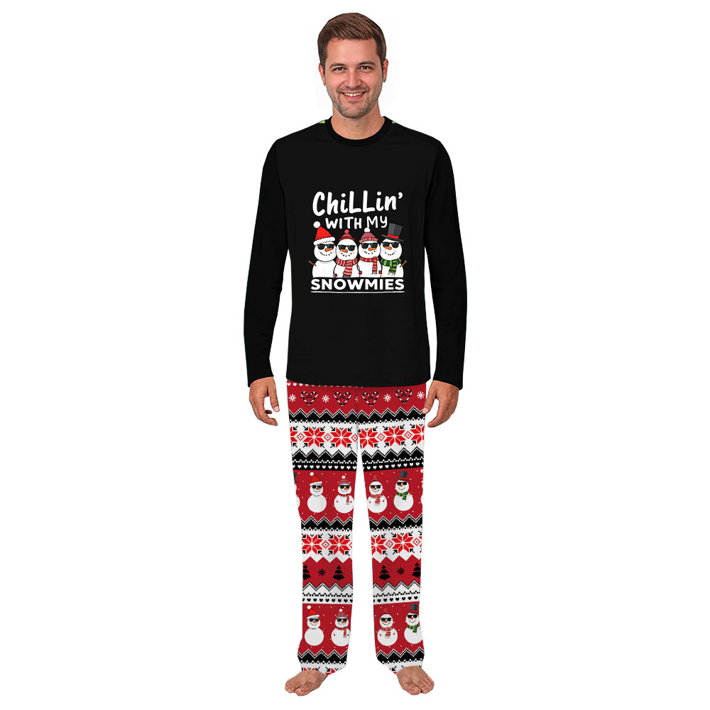 Chilling With My Snowmies Pajamas Matching Family Christmas Pajamas Chilling With My Snowmies Pajamas Matching Family Christmas Pajamas